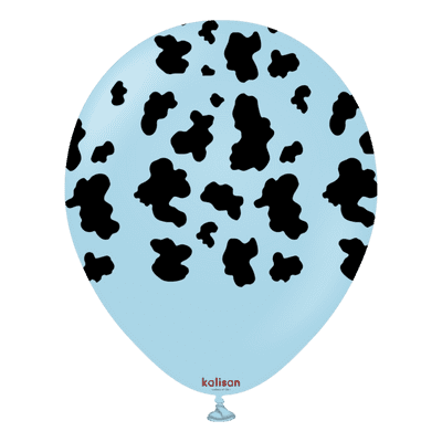 Safari Cow - Macaron Blue 12 inch Kalisan Balloons 25pcs