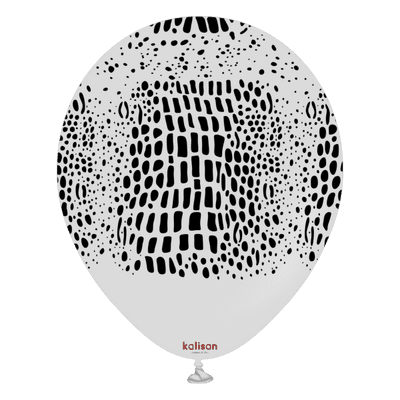 Safari Crocodile - Smoke w. Black Ink 12 inch Kalisan Balloons 25pcs