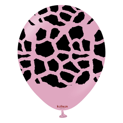 Safari Giraffe - Dusty Rose 12 inch Kalisan Balloons 25pcs
