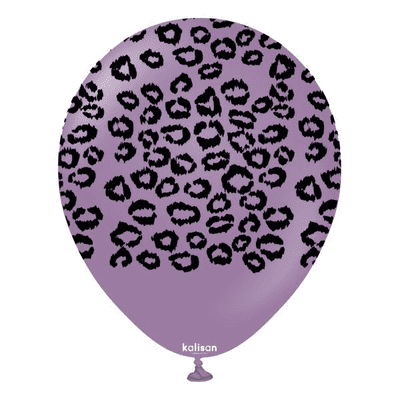 Safari Leopard - Lavender 12 inch Kalisan Balloons 25pcs