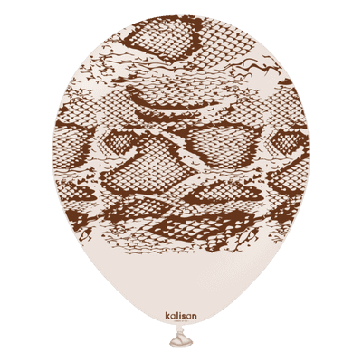 Safari Snake - White Sand 12 inch Kalisan Balloons 25pcs