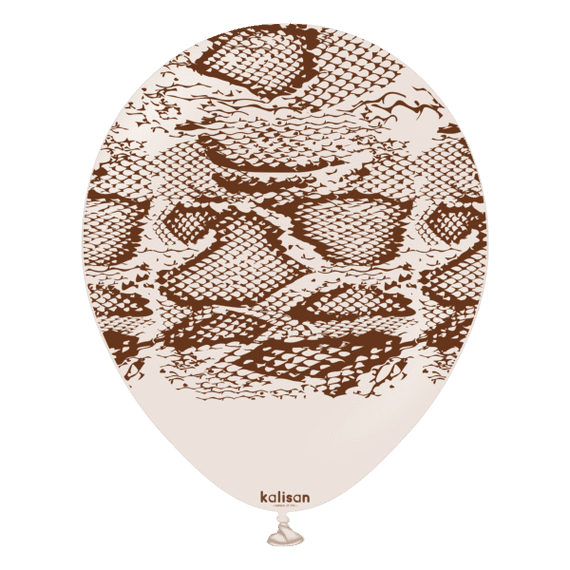 Safari Snake White Sand 12 inch Balloons - 12