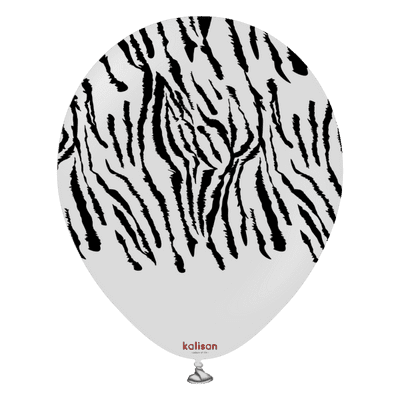 Safari Tiger - Smoke 12 inch Kalisan Balloons 25pcs
