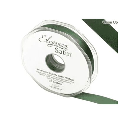 Sage Green Double Faced Satin Ribbon 15mm x 20m (Eleganza) 1pc