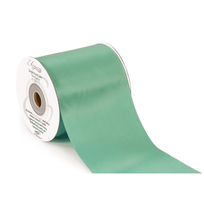 Sage Single Faced Sash Ribbon 100mm x  50m (Eleganza) 1pc