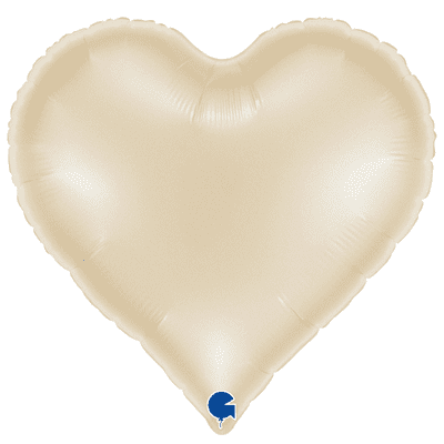 Satin Cream Sweetie Heart Foil Balloon (18
