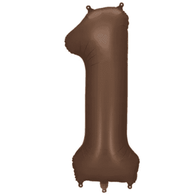 Satin Mocha Number 1 Balloon - 34