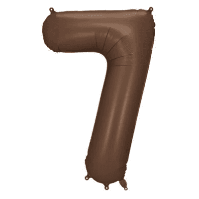 Satin Mocha Number 7 Balloon - 34