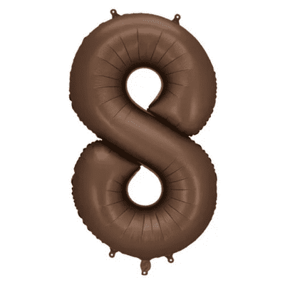 Satin Mocha Number 8 Balloon - 34