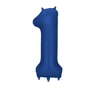 Satin Navy Number 1 Balloon - 34