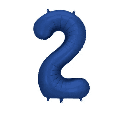 Satin Navy Number 2 Balloon - 34