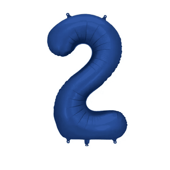 Satin Navy Number 2 Balloon - 34