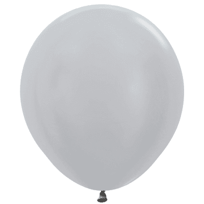 Satin Silver 18 inch Balloons - Sempertex 18