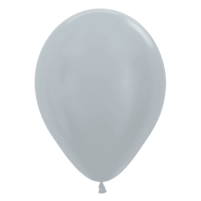 Satin Silver 5 inch Balloons - Sempertex 5