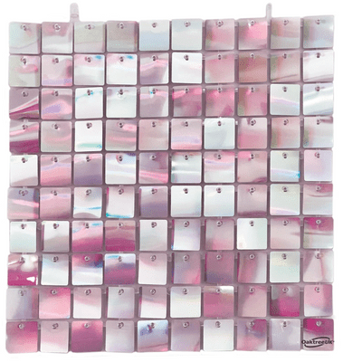 Sequin Wall Panel - Iridescent Pink (100 Squares) 30cm x 30cm