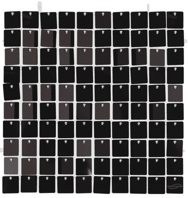 Sequin Wall Panel - Metallic Black (100 Squares) 30cm x 30cm