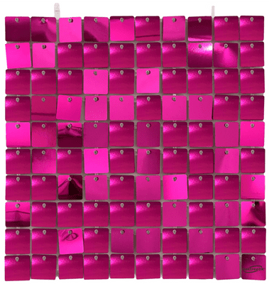 Sequin Wall Panel - Metallic Fuchsia (100 Squares) 30cm x 30cm