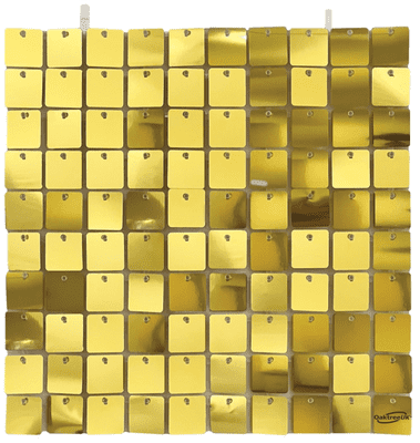 Sequin Wall Panel - Metallic Light Gold (100 Squares) 30cm x 30cm