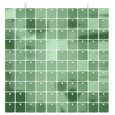 Sequin Wall Panel - Metallic Sage Green (100 Squares) 30cm x 30cm