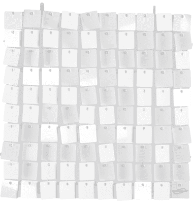 Sequin Wall Panel - Metallic White (100 Squares) 30cm x 30cm