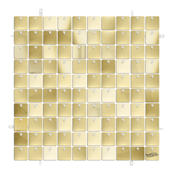 Sequin Wall Panel - Metallic White Gold (100 Squares) 30cm x 30cm