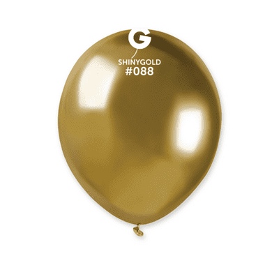 Shiny Gold 5 inch Balloons - Gemar 5
