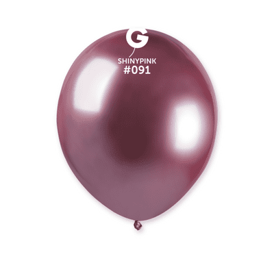 Shiny Pink 5 inch Balloons - Gemar 5