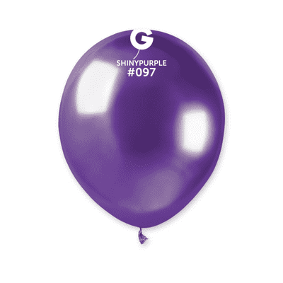 Shiny Purple 5 inch Balloons - Gemar 5