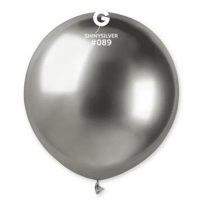Shiny Silver 19 inch Balloons - Gemar 19