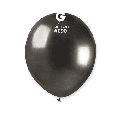 Shiny Space Grey 5 inch Balloons - Gemar 5