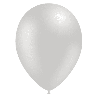 Silver 11 inch Balloons - Decotex 11