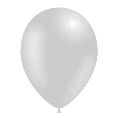 Silver 5 inch Balloons - Decotex 5