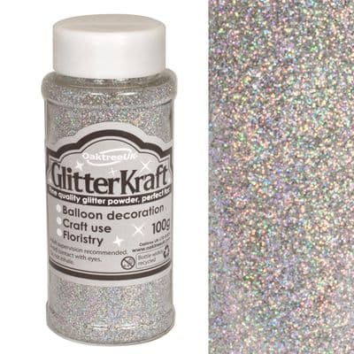 Silver GlitterKraft Powder 100g