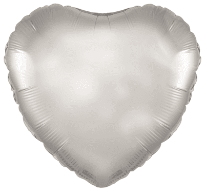 Silver Heart Foil Balloon (18