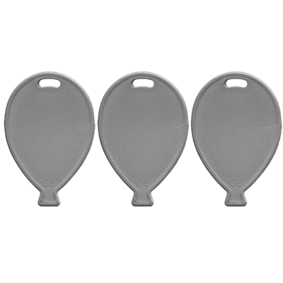 Silver Plastic Balloon Shape Weights 100pcs