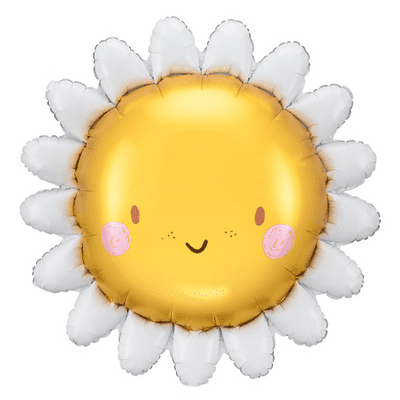 Smiling Flower Large Foil Balloon 1pc (PartyDeco 35