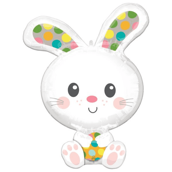 Large Spotted Bunny Foil Balloons | Free Delivery available