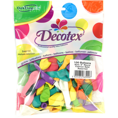 Standard Assortment 5 inch Balloons - Decotex 5