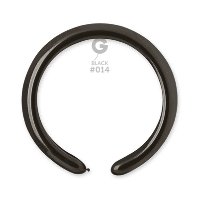 Standard Black 2 inch Modelling Balloons - Gemar 260Q Balloons 100pcs