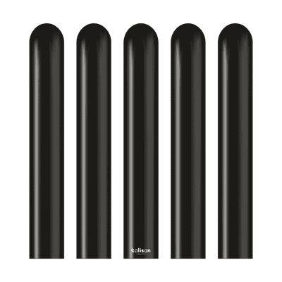Standard Black 260Q Balloons - Kalisan Modelling Balloons 100pcs