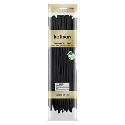 Standard Black 260Q (Nozzle Up) - Kalisan Modelling Balloons 50pcs