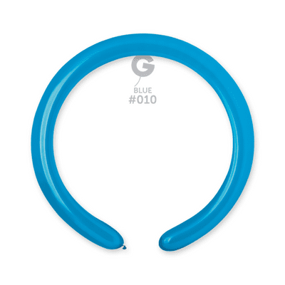 Standard Blue 2 inch Modelling Balloons - Gemar 260Q Balloons 100pcs