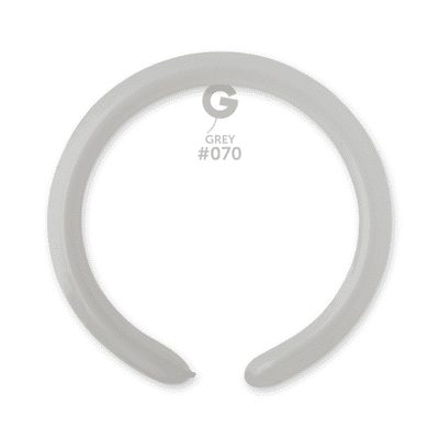 Standard Grey 2 inch Modelling Balloons - Gemar 260Q Balloons 100pcs