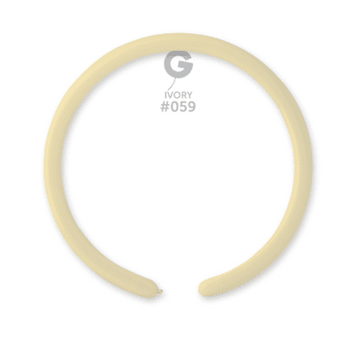 Standard Ivory 1 inch Modelling Balloons - Gemar 160Q Balloons 100pcs