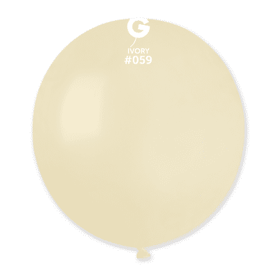 Standard Ivory 19 inch Balloons - Gemar 19