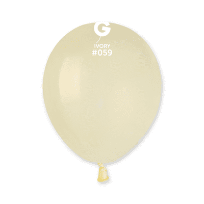 Standard Ivory 5 inch Balloons - Gemar 5