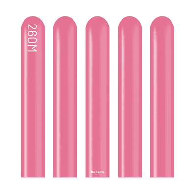 Standard Queen Pink 260Q Balloons - Kalisan Modelling Balloons 100pcs