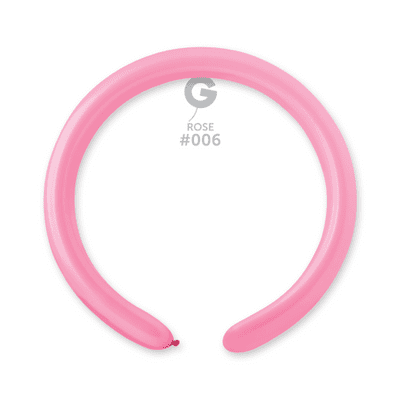 Standard Rose 2 inch Modelling Balloons - Gemar 260Q Balloons 100pcs