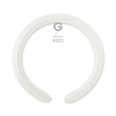 Standard White 2 inch Modelling Balloons - Gemar 260Q Balloons 100pcs
