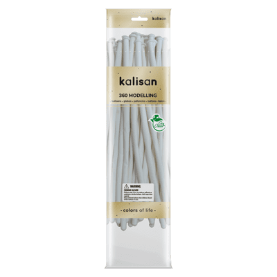 Standard White 360Q (Nozzle Up) - Kalisan Modelling Balloons 50pcs